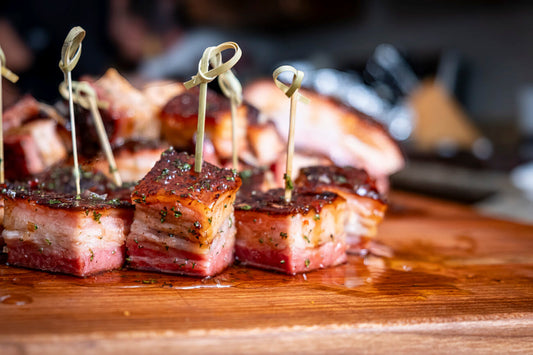 The Perfect Holiday Treat: Maple Glazed Pork Belly Bites