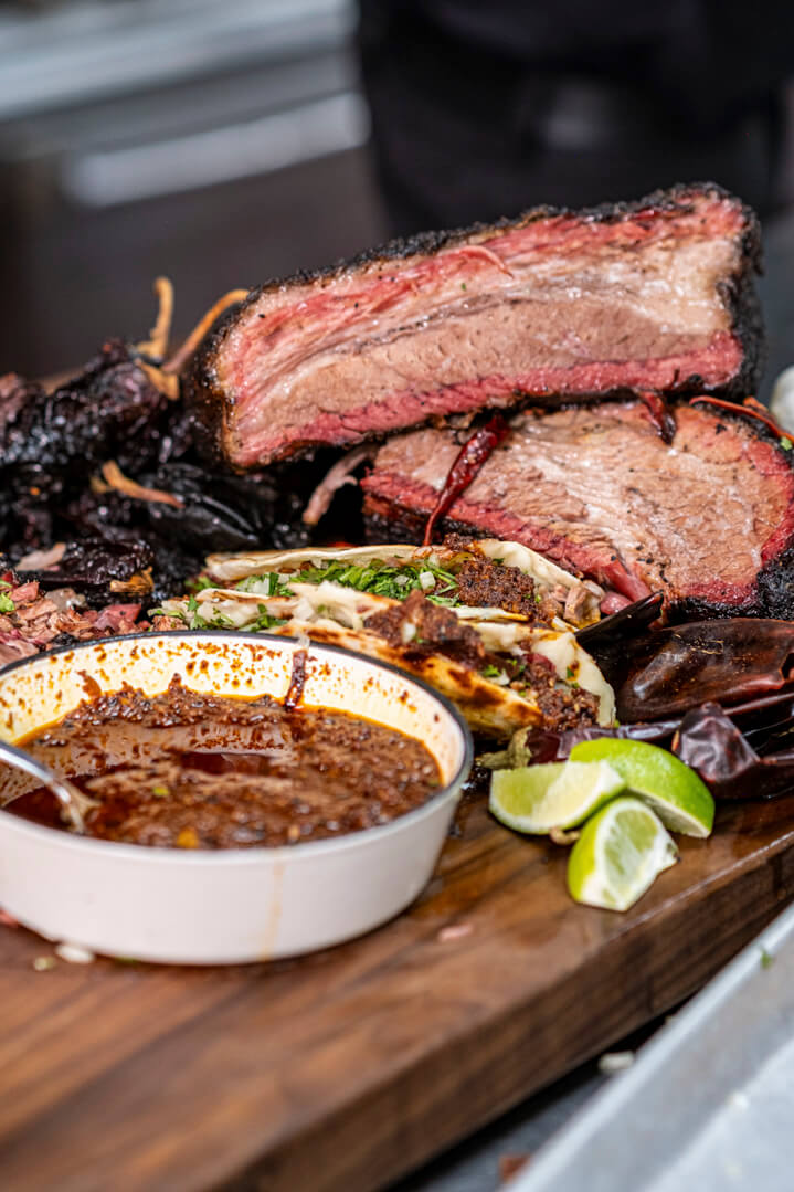 Cheesy Brisket Tacos
