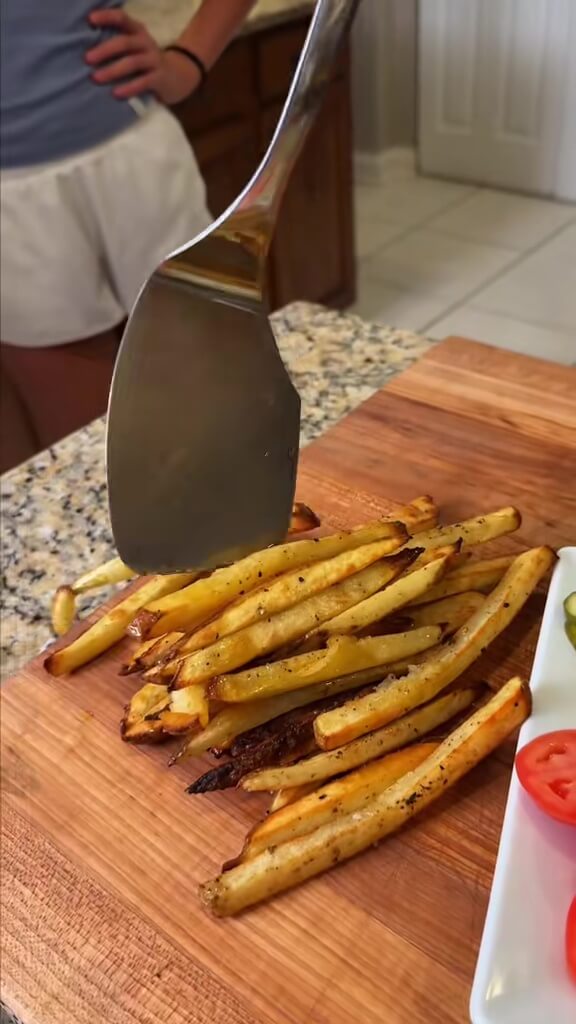 Weber Grill Burgers with Oven-Baked Fries