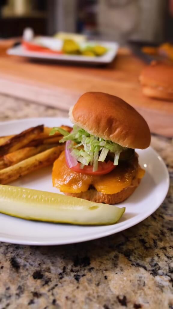 Weber Grill Burgers with Oven-Baked Fries