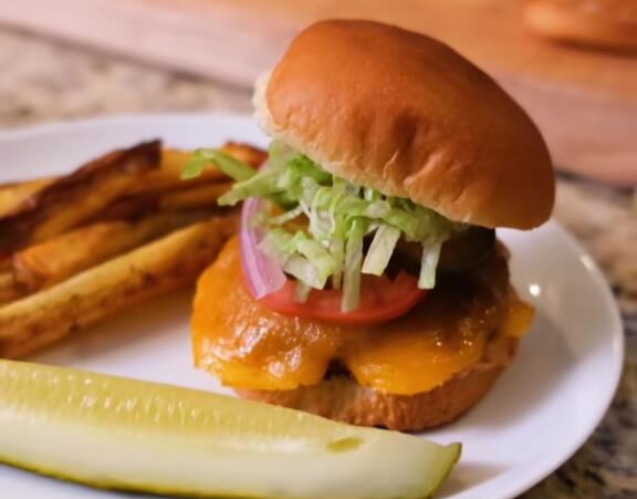 Weber Grill Burgers with Oven-Baked Fries